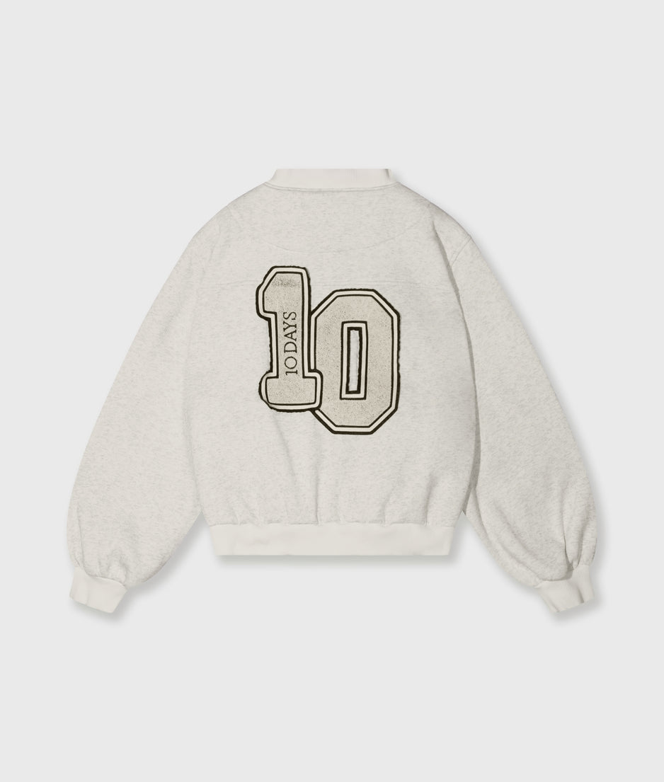 baseball bomber jacket 10 | white grey melee