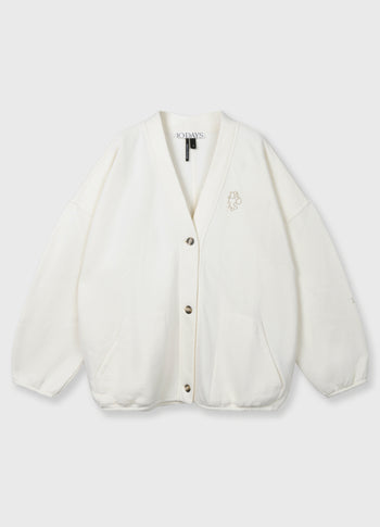 baseball cardigan | pearl