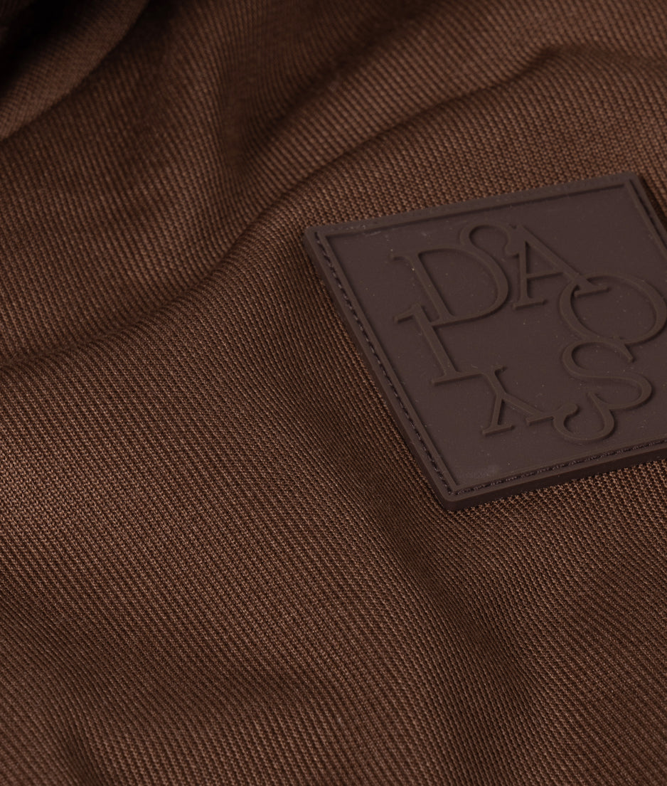 belted zip hoodie | dark truffle