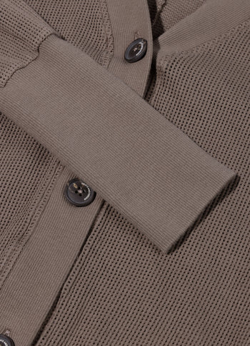 v-neck cardigan mesh | moonrock