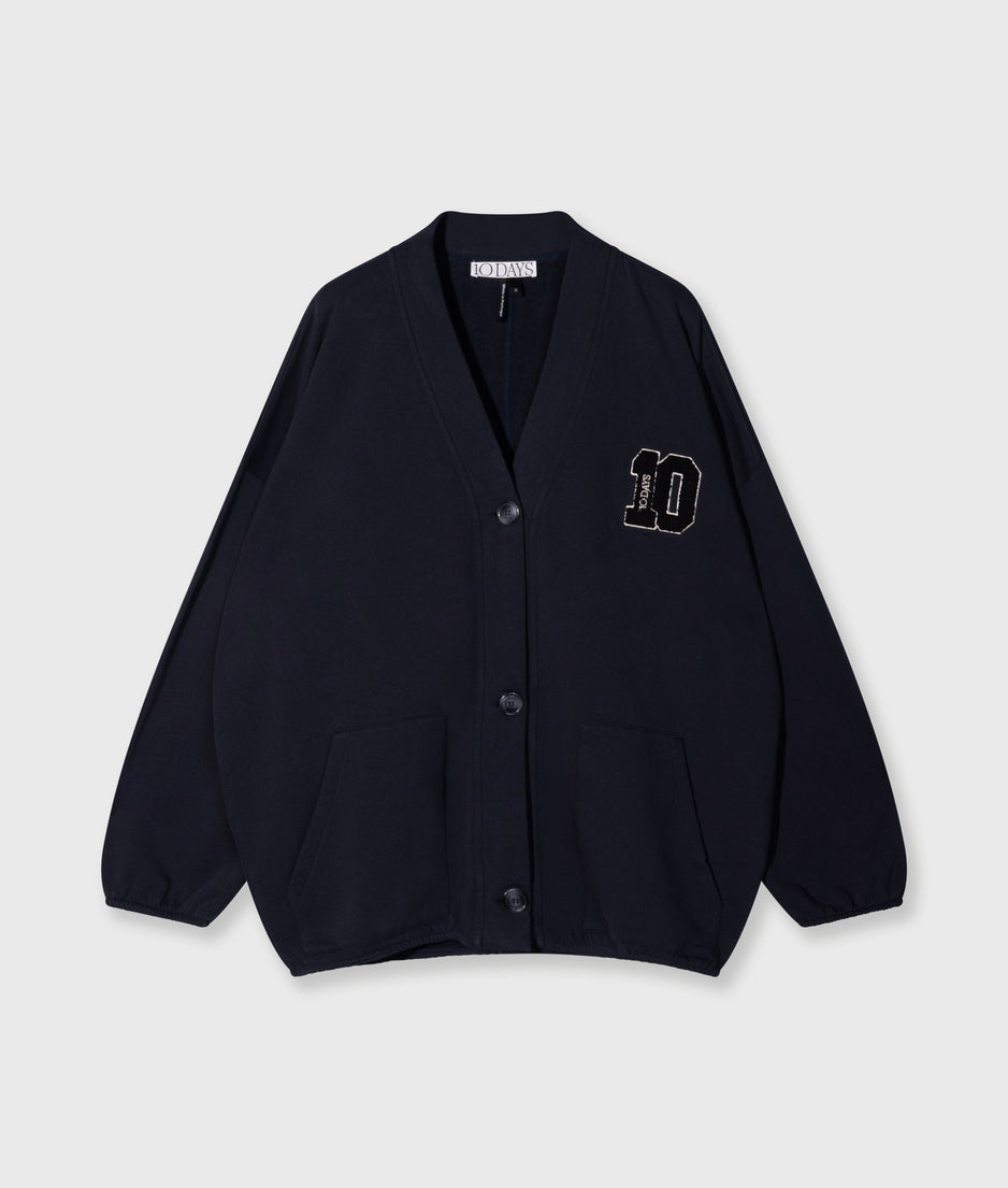 baseball cardigan 10 | dark navy