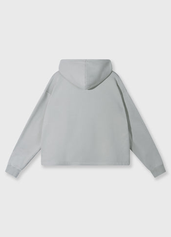 statement zip hoodie | clean blue