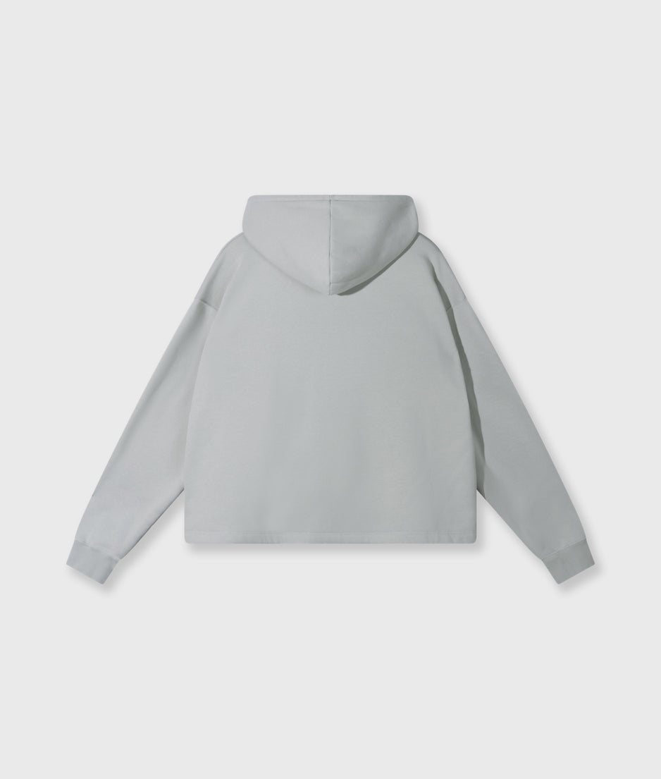 statement zip hoodie | clean blue