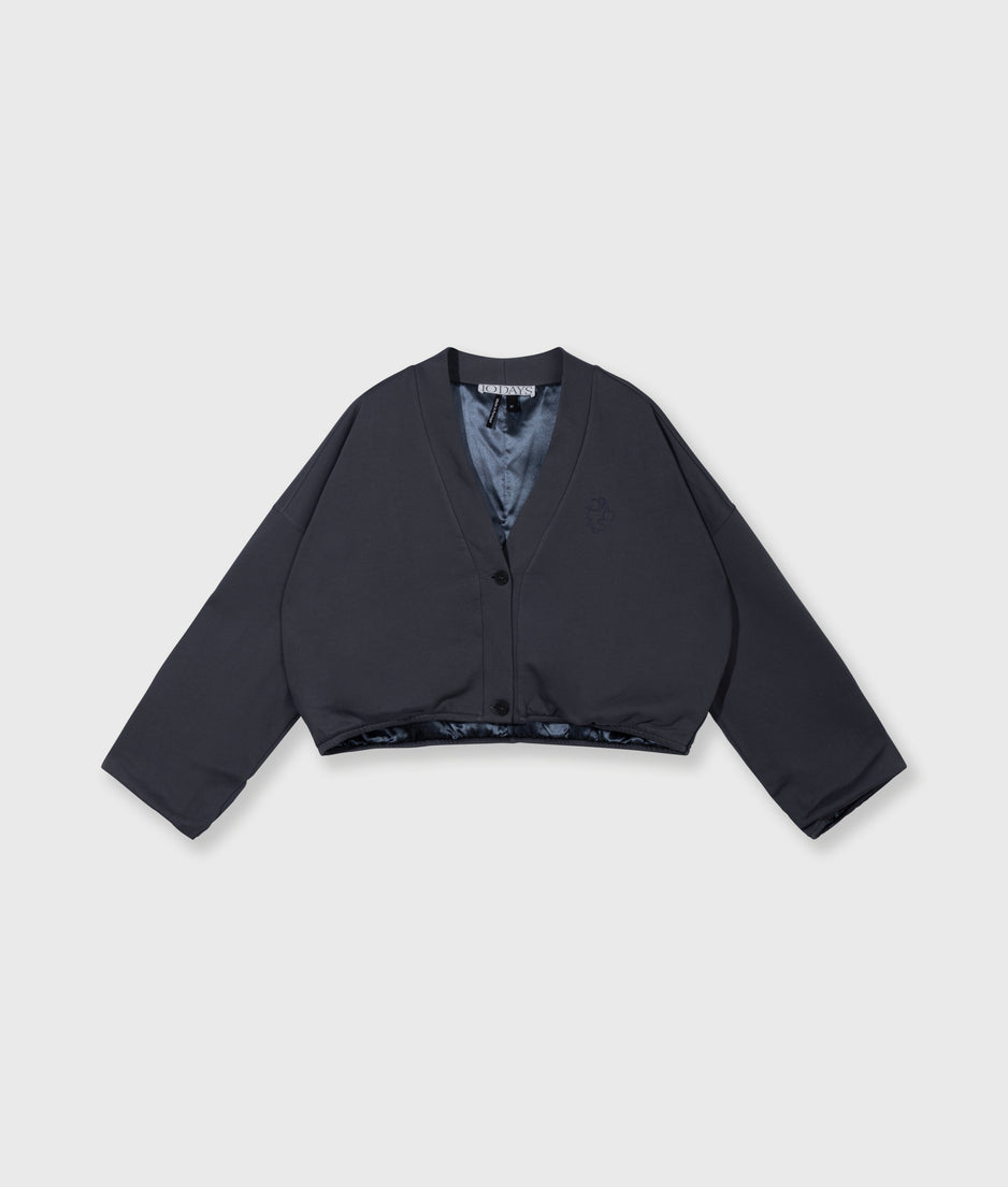 omkeerbaar fleecevest | steel blue