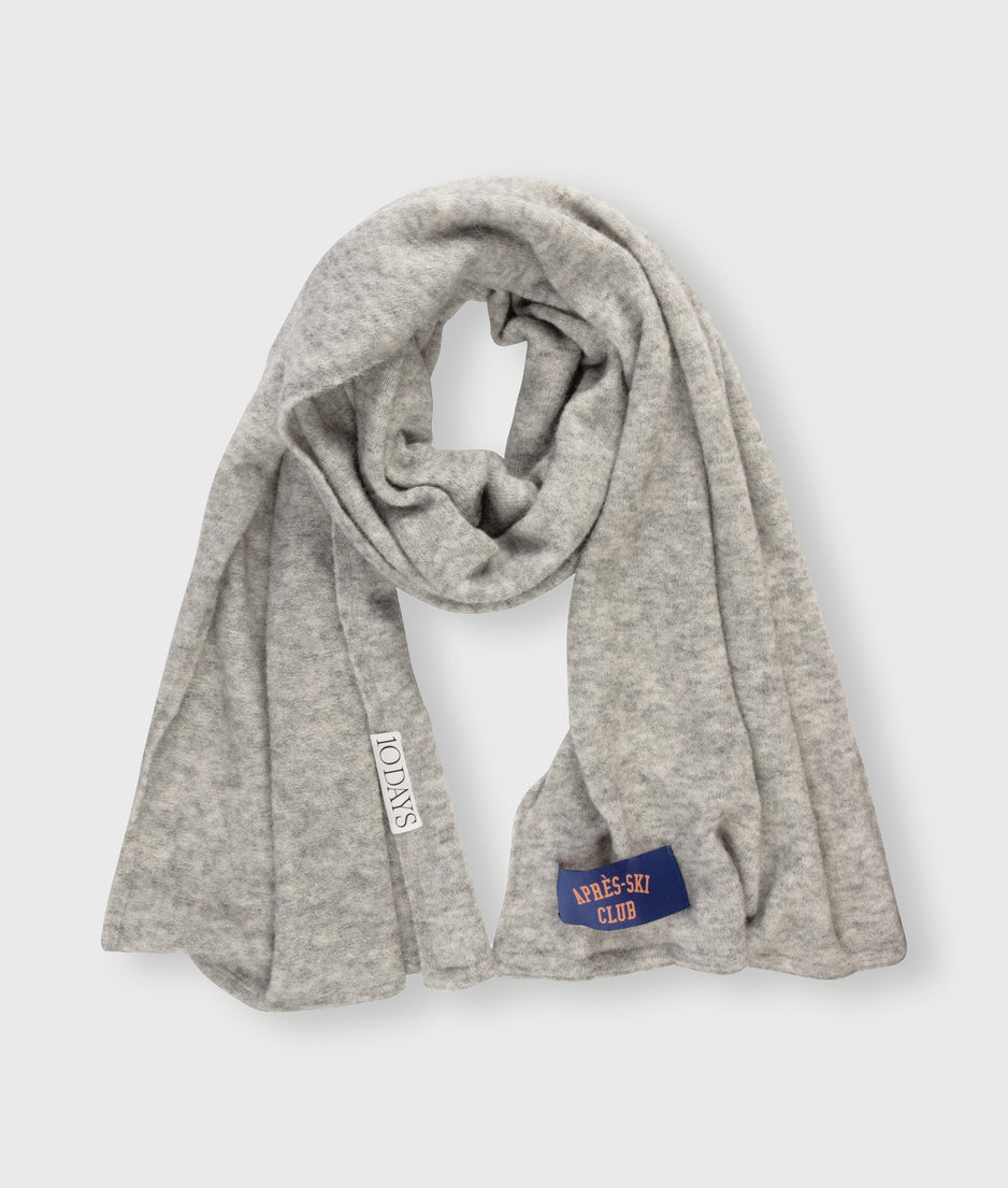 soft knit scarf | light grey melee