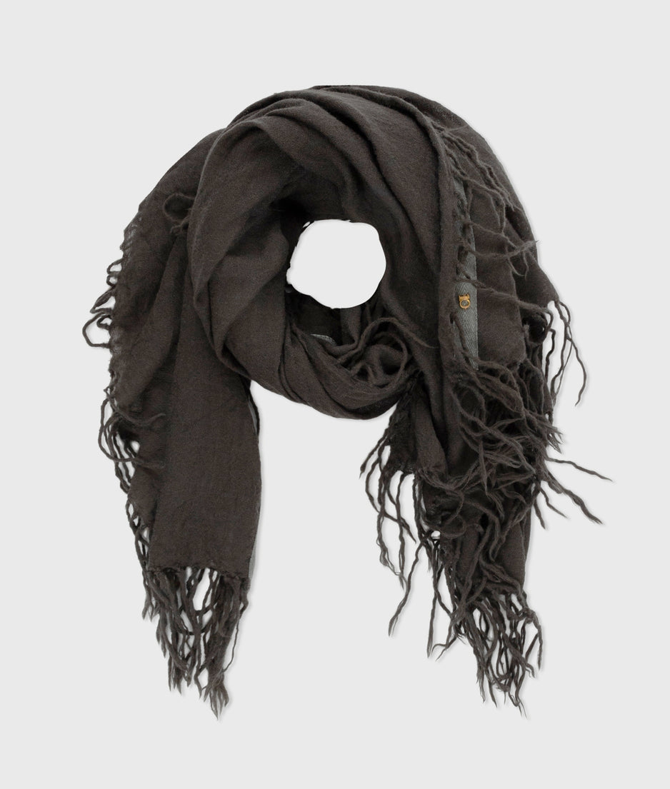 wool scarf | oil grey