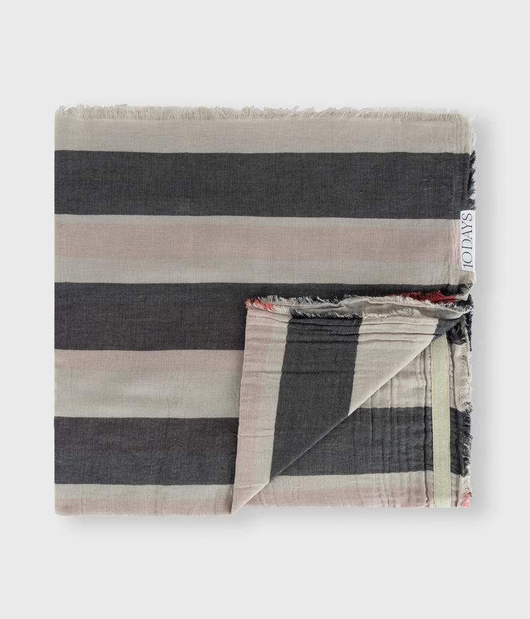 scarf stripes | poppy red
