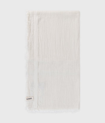 scarf cotton crepe | ecru