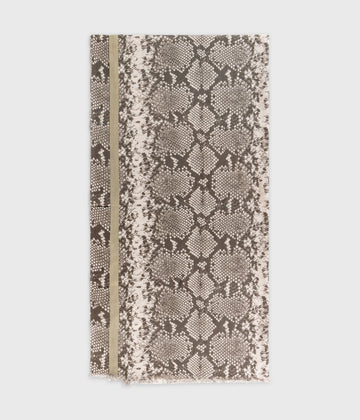 scarf voile snake | ecru