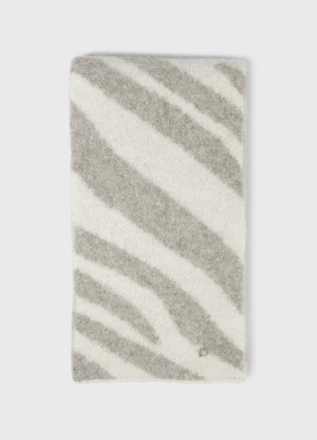 gebreide sjaal zebra | ecru