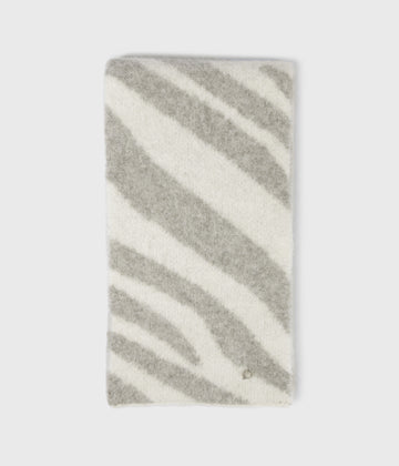 gebreide sjaal zebra | ecru