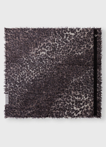 wool bandana leopard | soft white melee