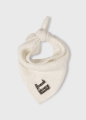 hairy knit bandana | ecru