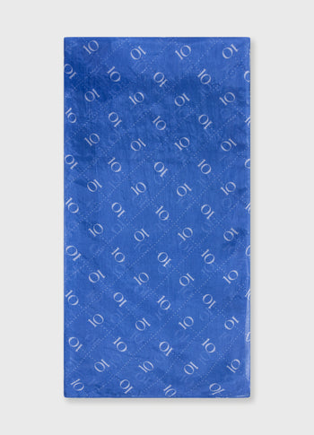 zijden sjaal monogram | ultramarine
