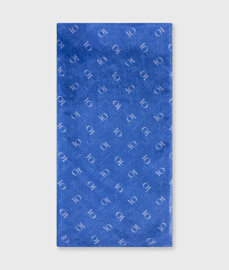 zijden sjaal monogram | ultramarine