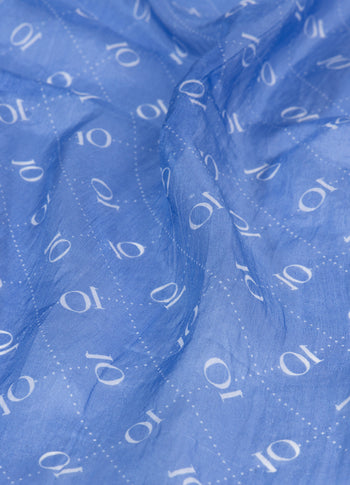 zijden sjaal monogram | ultramarine