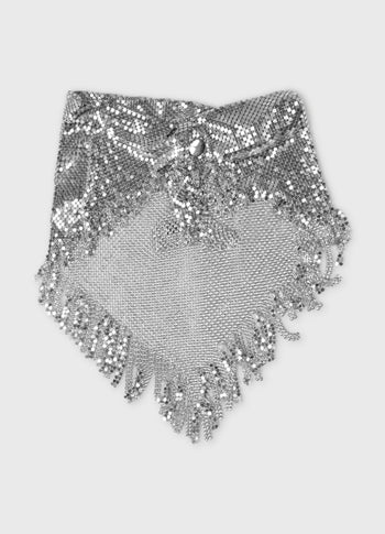 necklace scarf | silver