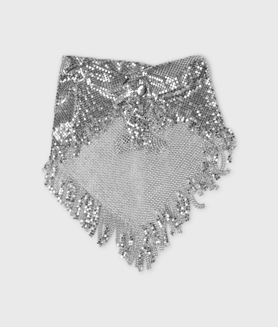 necklace scarf | silver