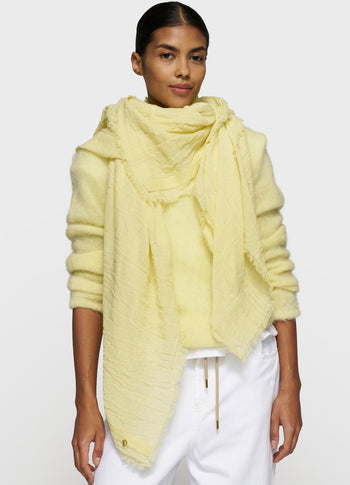scarf cotton crepe | pastel yellow