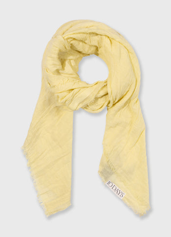 scarf cotton crepe | pastel yellow