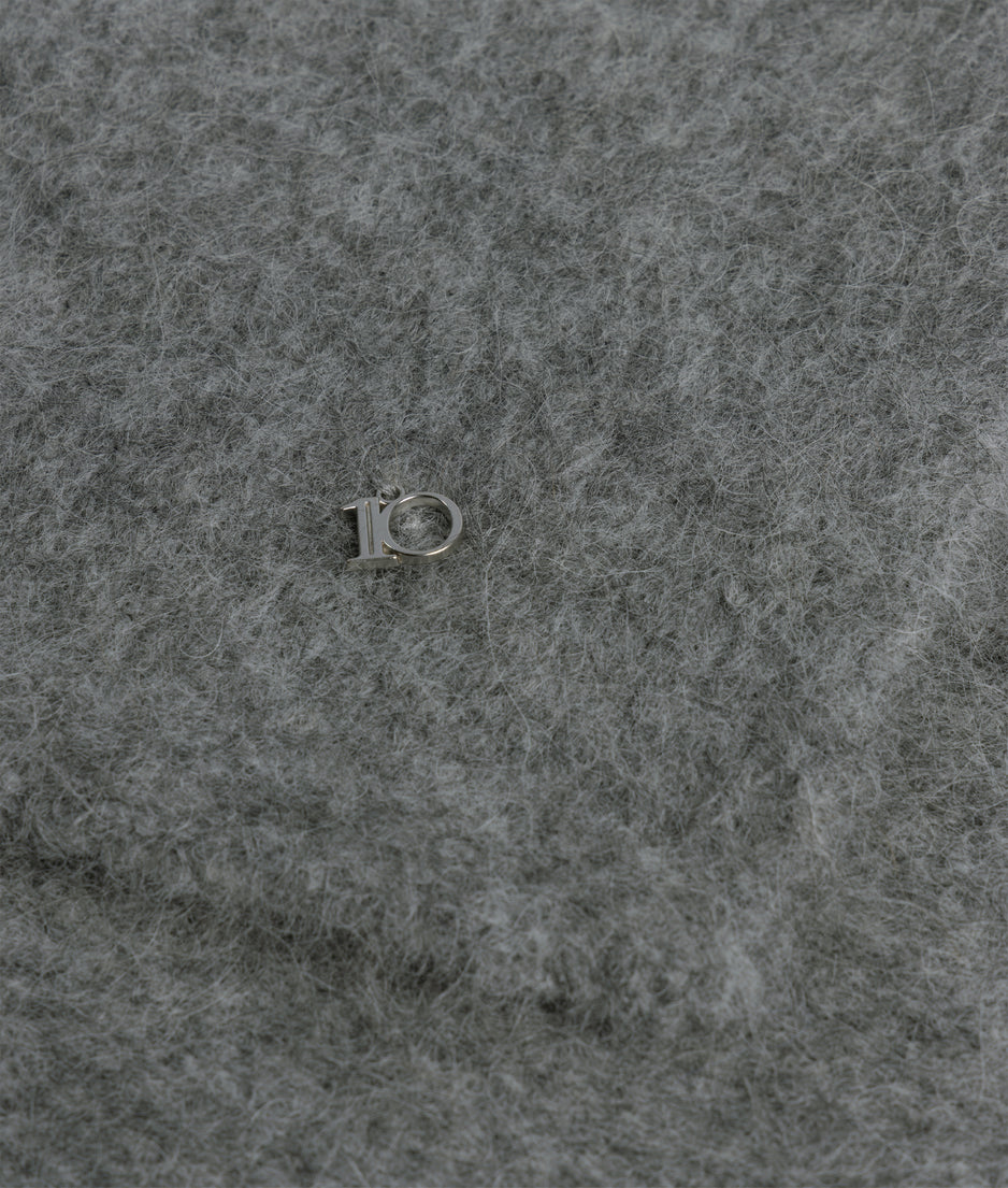 hairy knit sjaal | grey melee