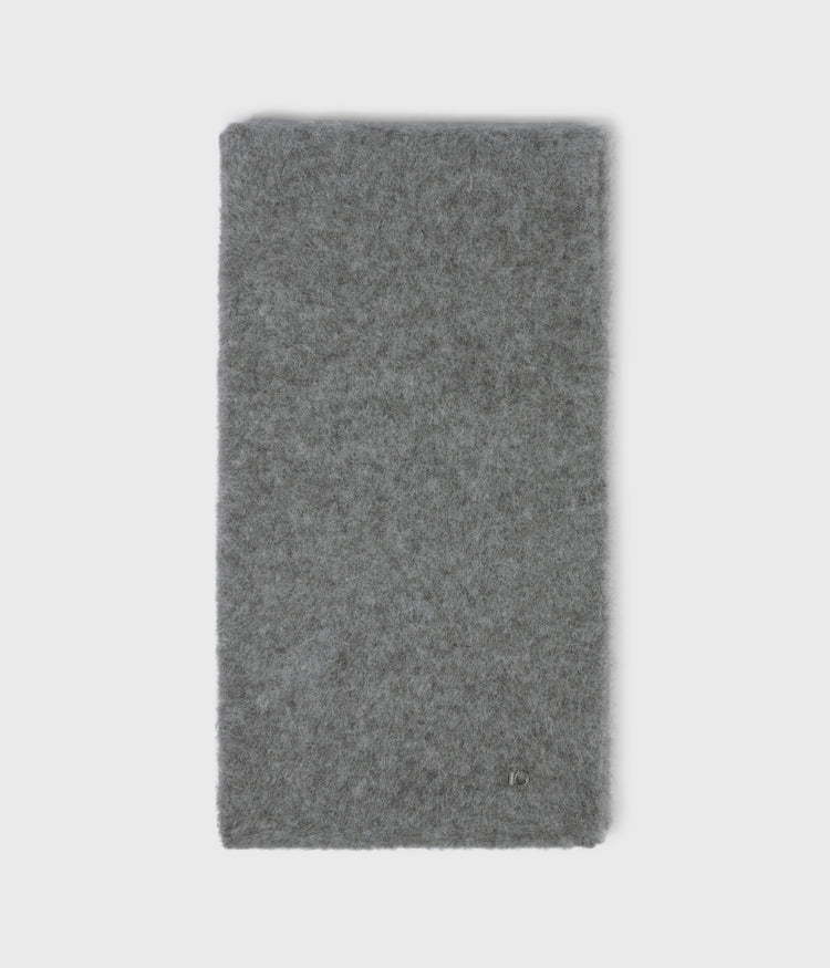 hairy knit sjaal | grey melee
