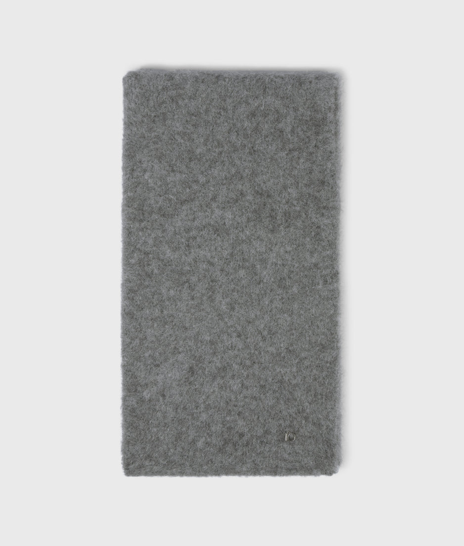 hairy knit sjaal | grey melee
