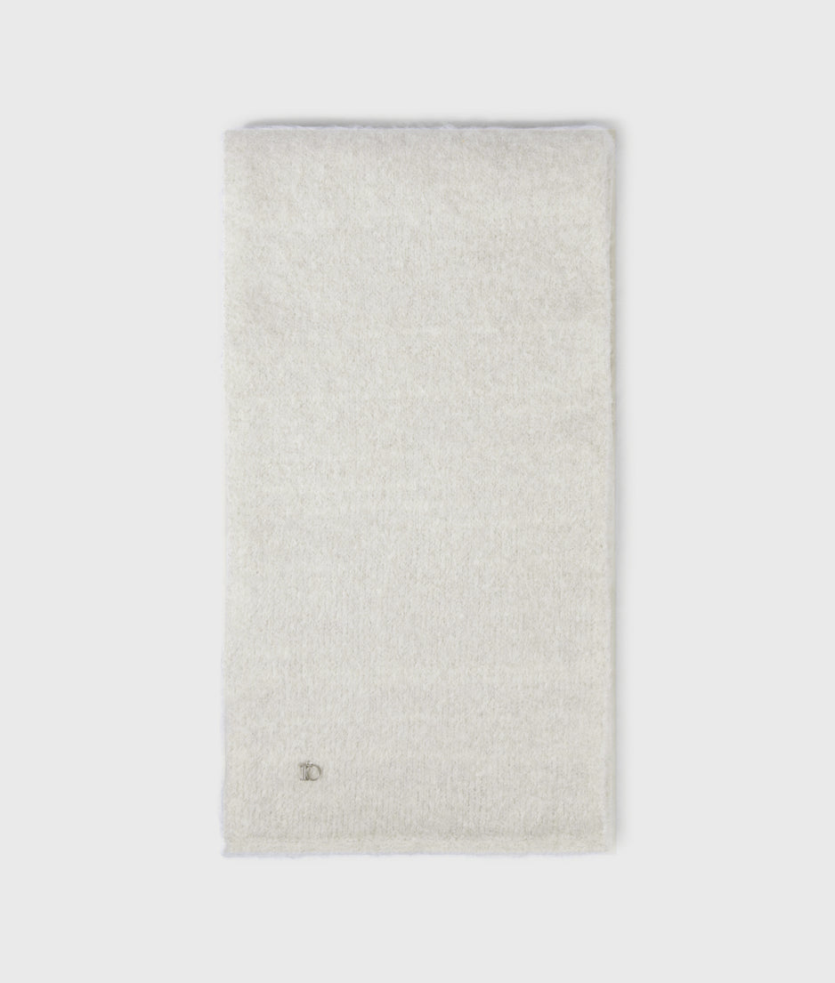hairy knit sjaal lurex | ecru