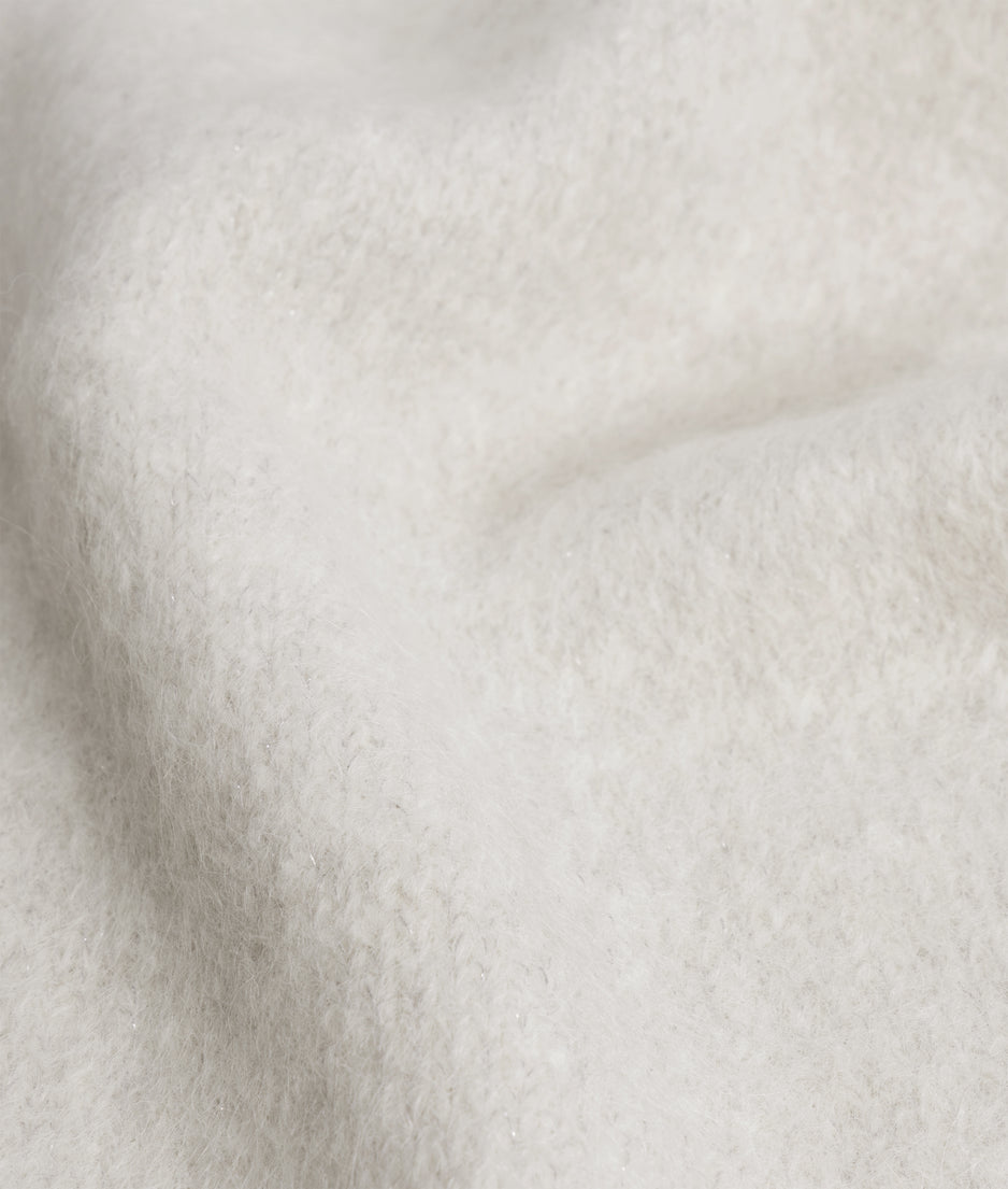 hairy knit sjaal lurex | ecru