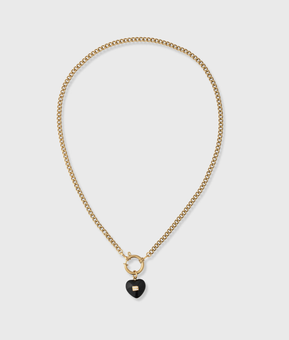 heart charm | black