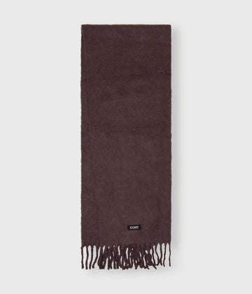 thick brushed scarf | deep wine