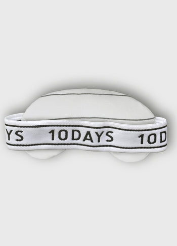 fleece eye mask stripes | ecru