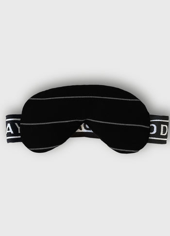 fleece eye mask stripes | black