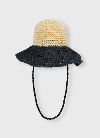 bucket hat paper rope | light safari