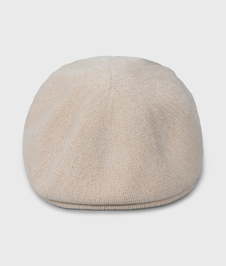 knit flat cap | pearl