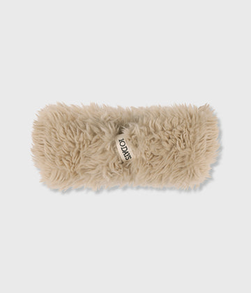 fluffy headband | pearl