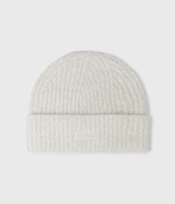 hairy beanie lurex | ecru