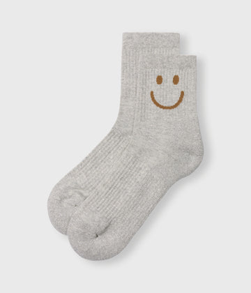 socks smile | light grey melee