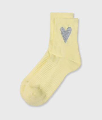 socks heart | pastel yellow