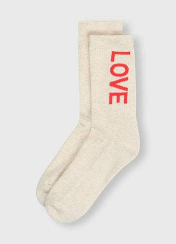 long socks love | soft white melee