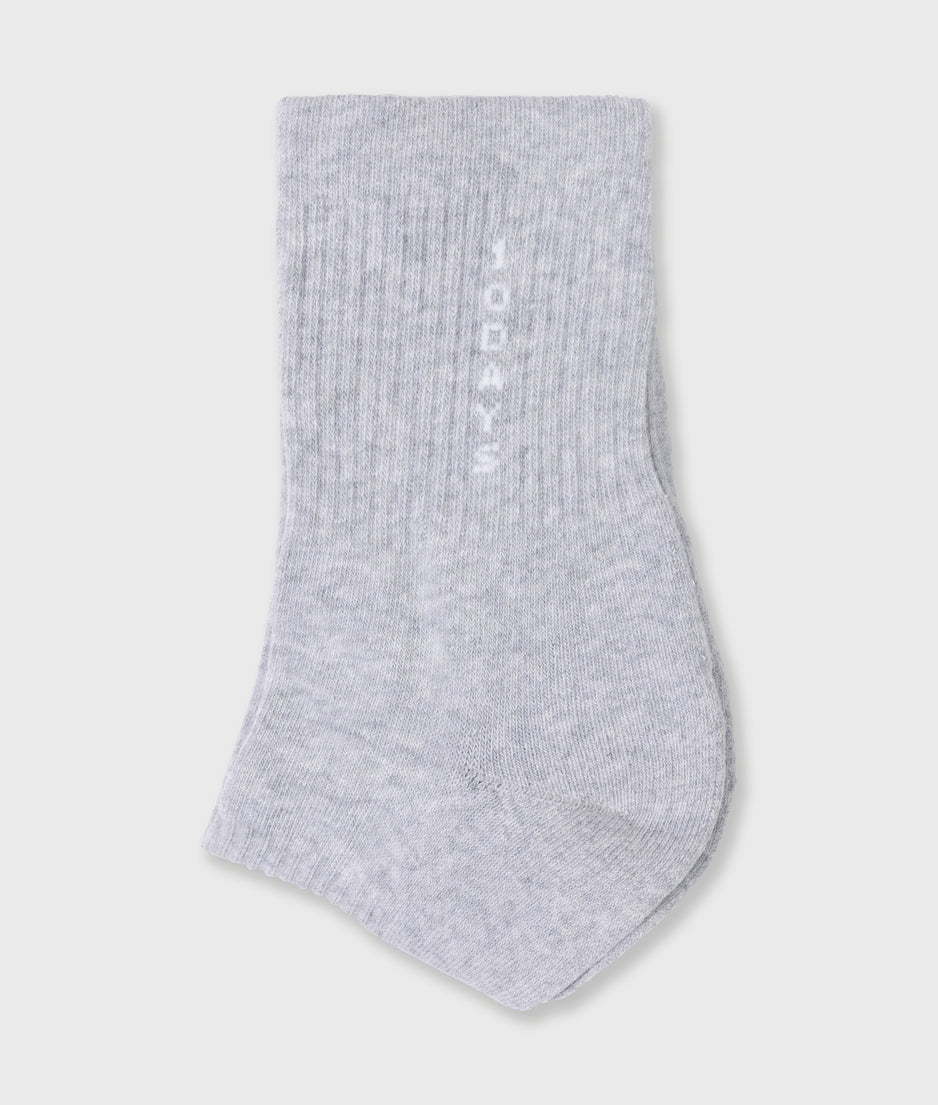 socks 10DAYS | white grey melee