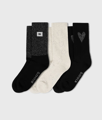 3-pack socks | black
