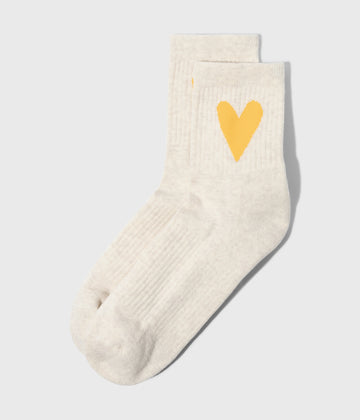 socks heart | soft white melee