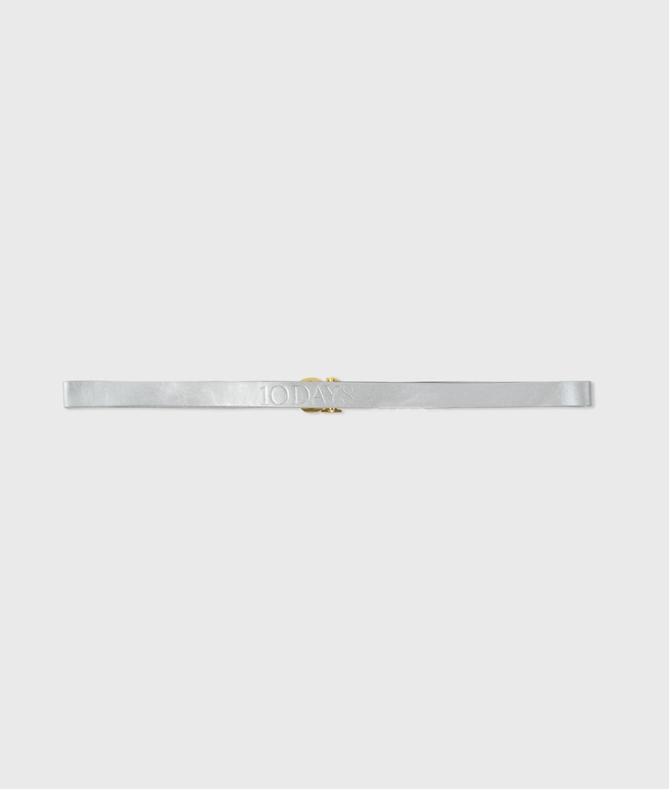 monogram belt | silver