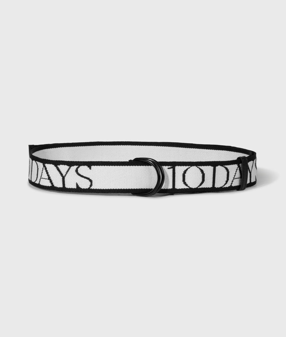 logo belt | white