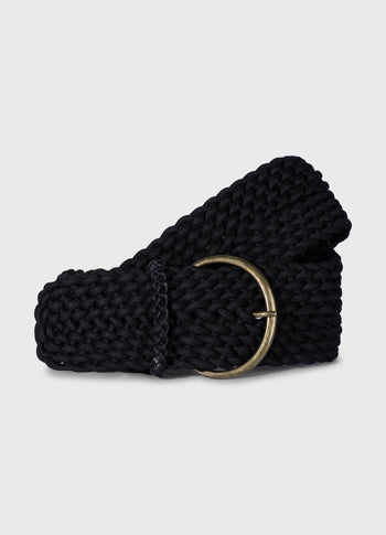 gevlochten riem | black