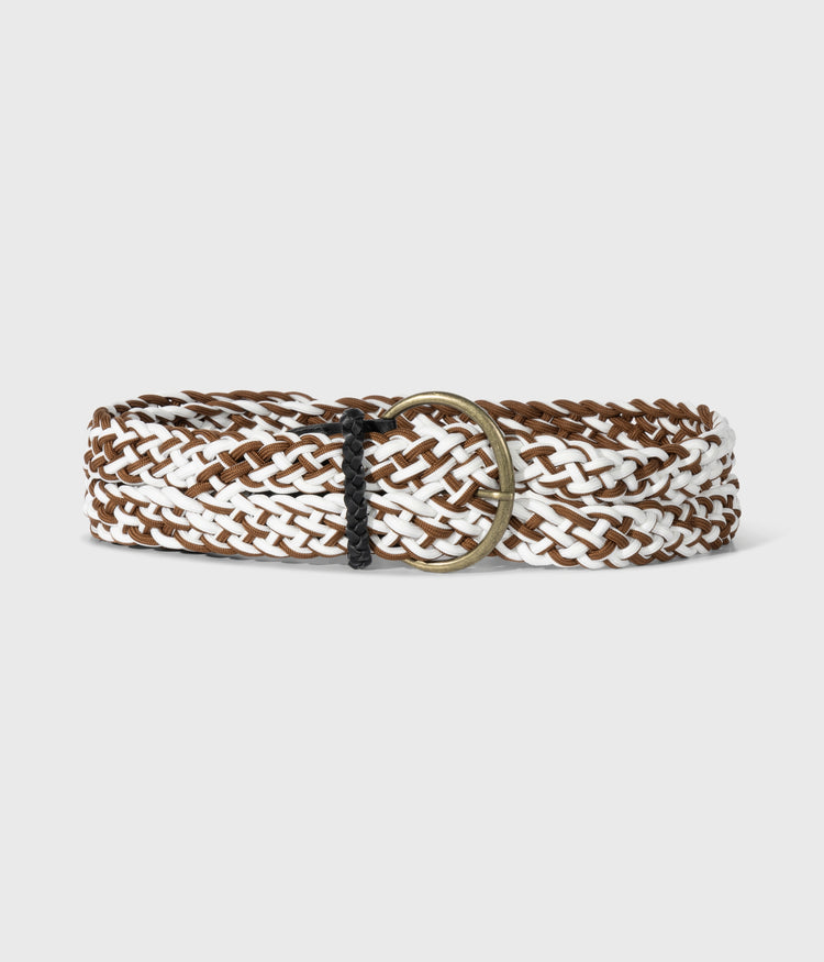 braided belt | deep brown