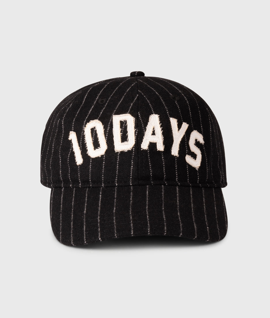 cotton cap logo stripes | black