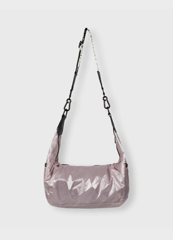 metallic banana bag | old lilac