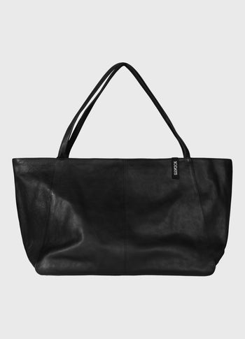 leren shopper | black